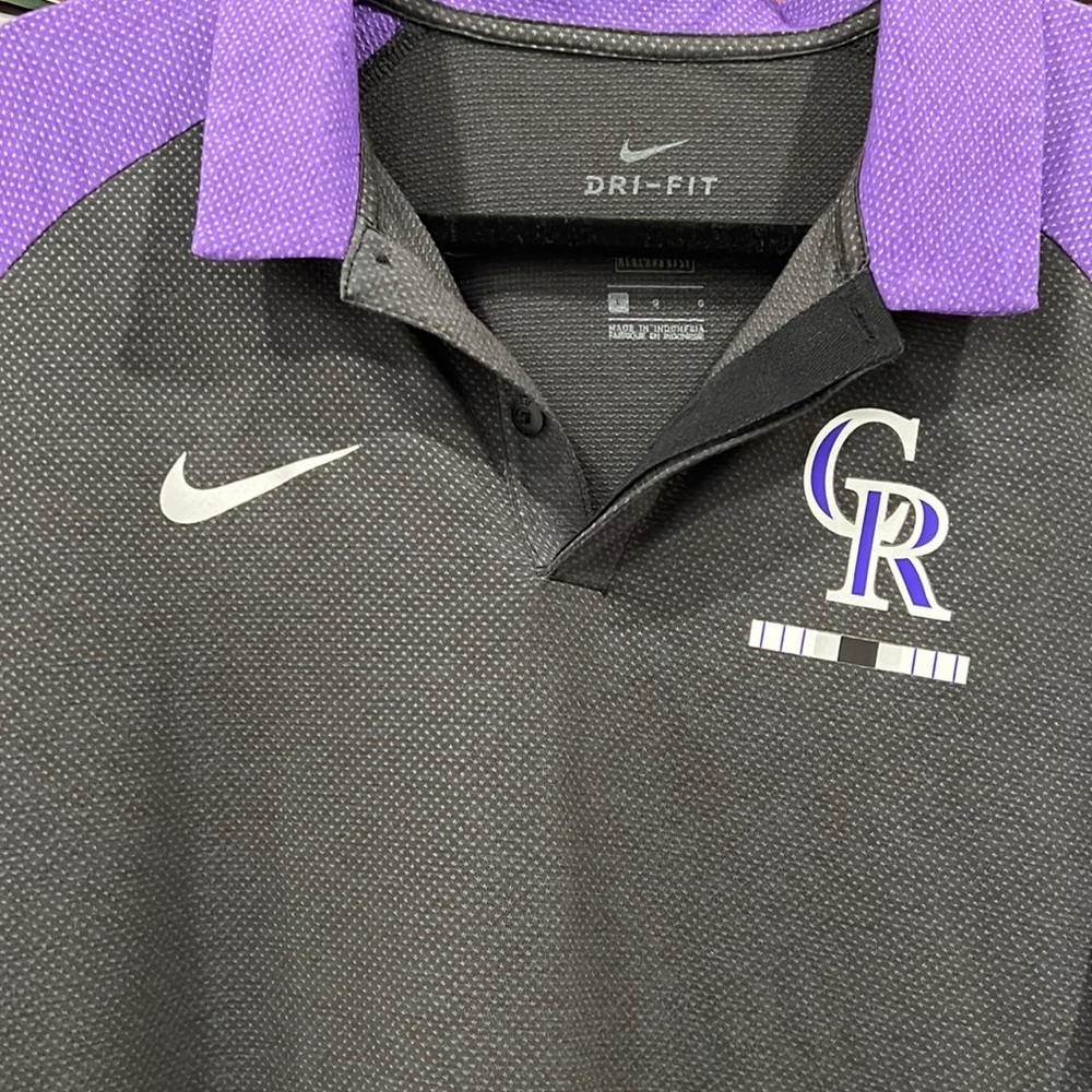 Colorado Rockies Nike Dry Fit Polo Sz L